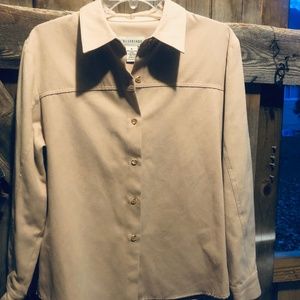 Lightweight faux suede type top M
